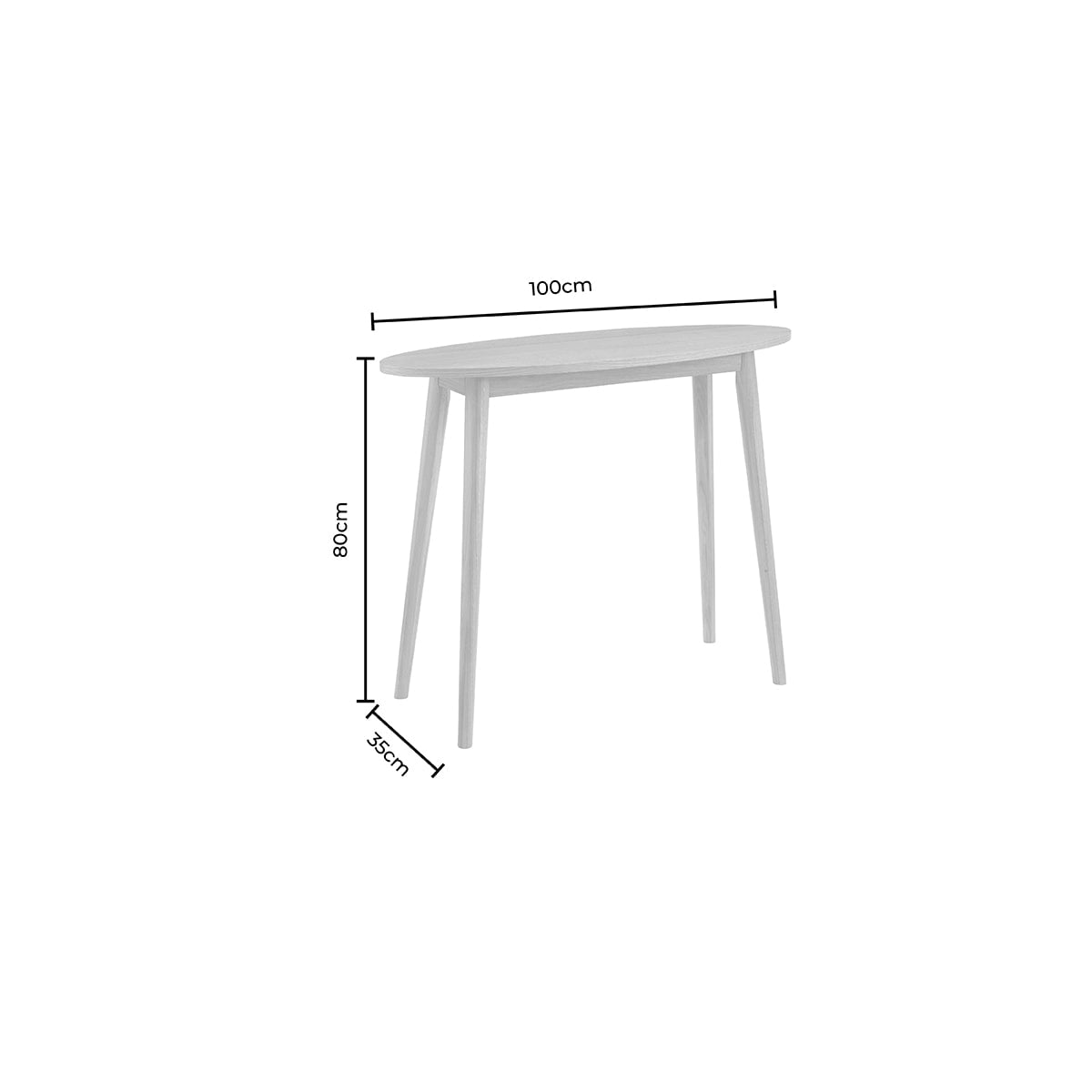 Heidi Oak Console Table - Walnut