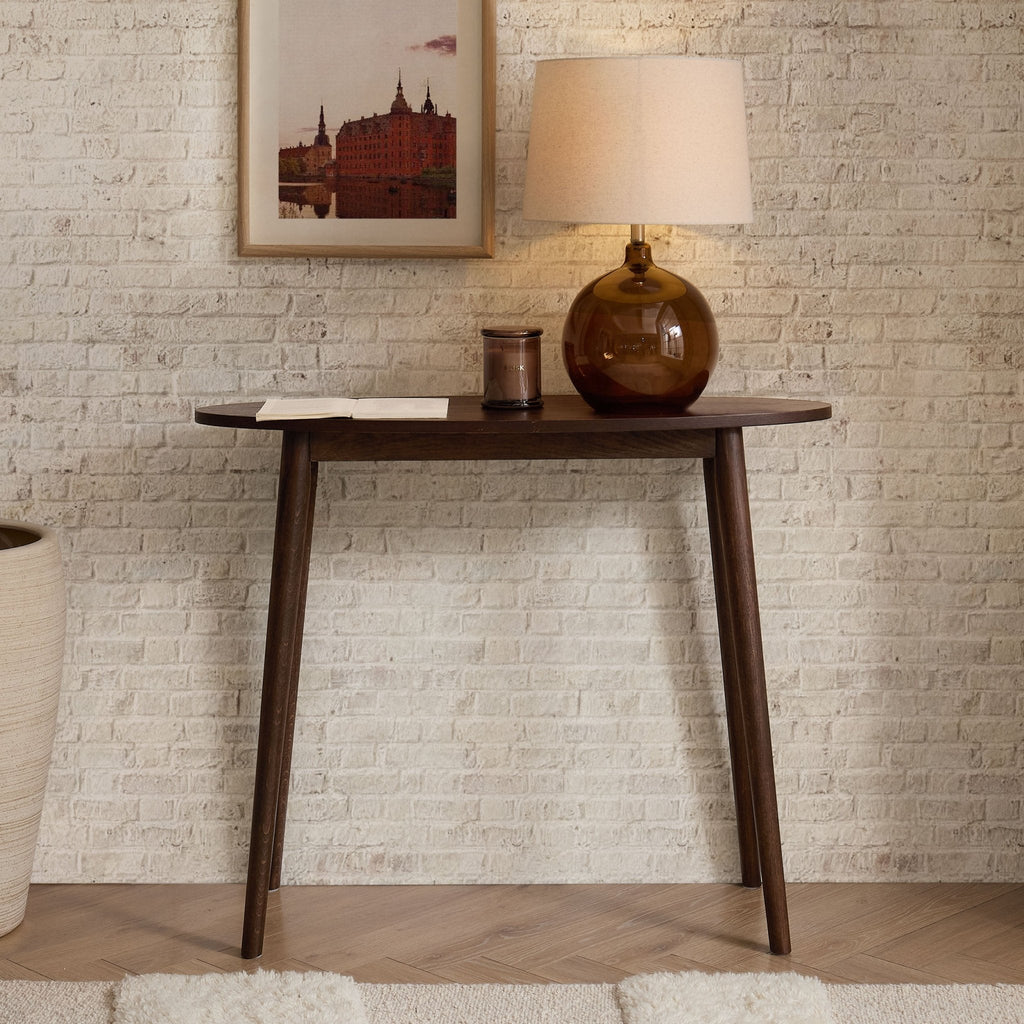 Heidi Oak Console Table - Walnut