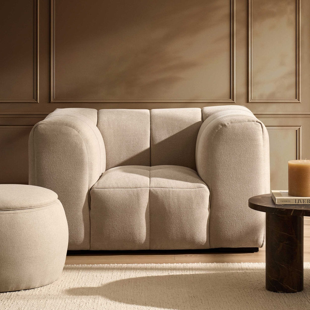 Manhattan Loveseat - Chenille Oatmeal