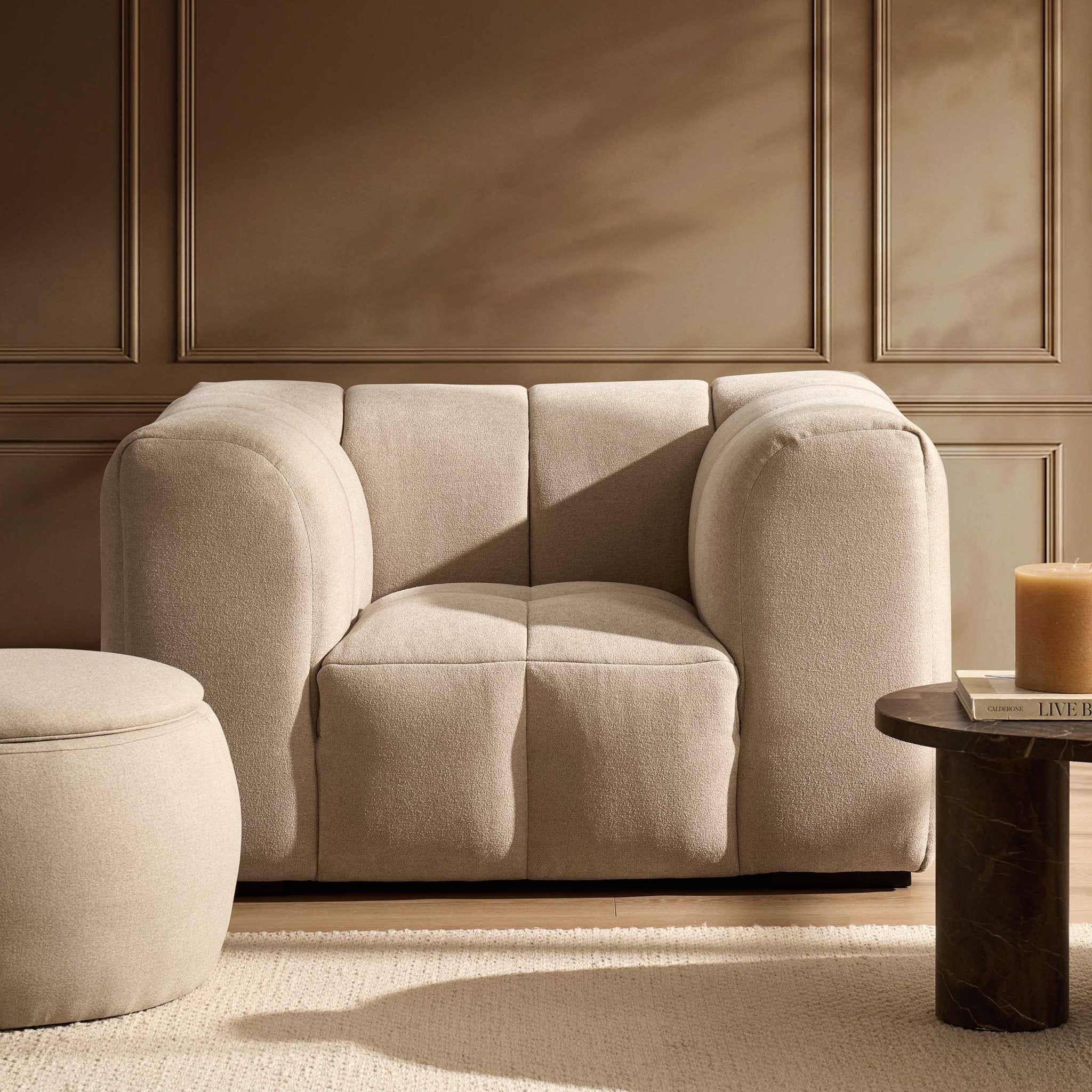 Manhattan Loveseat - Chenille Oatmeal