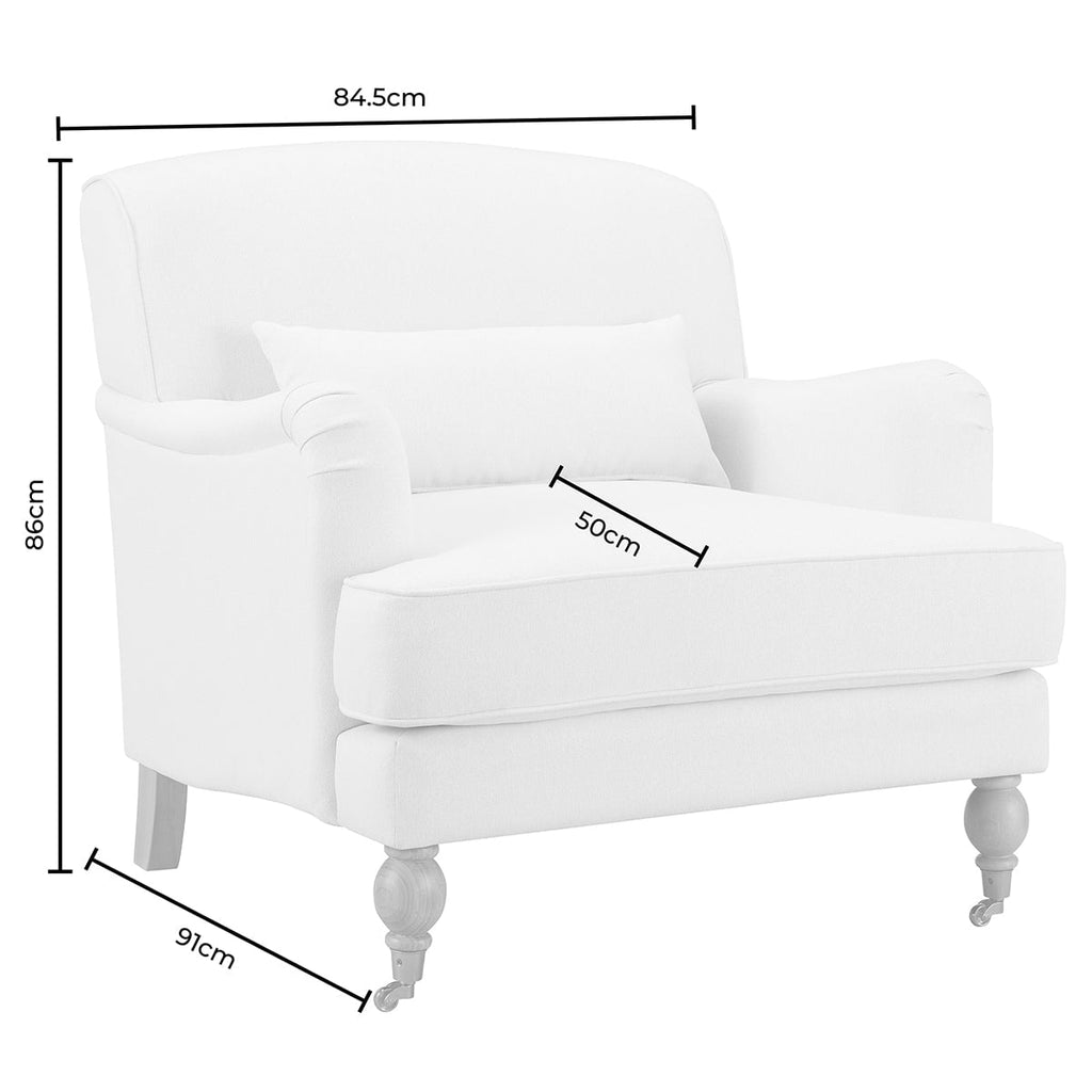 Mara Armchair - Cream Linen