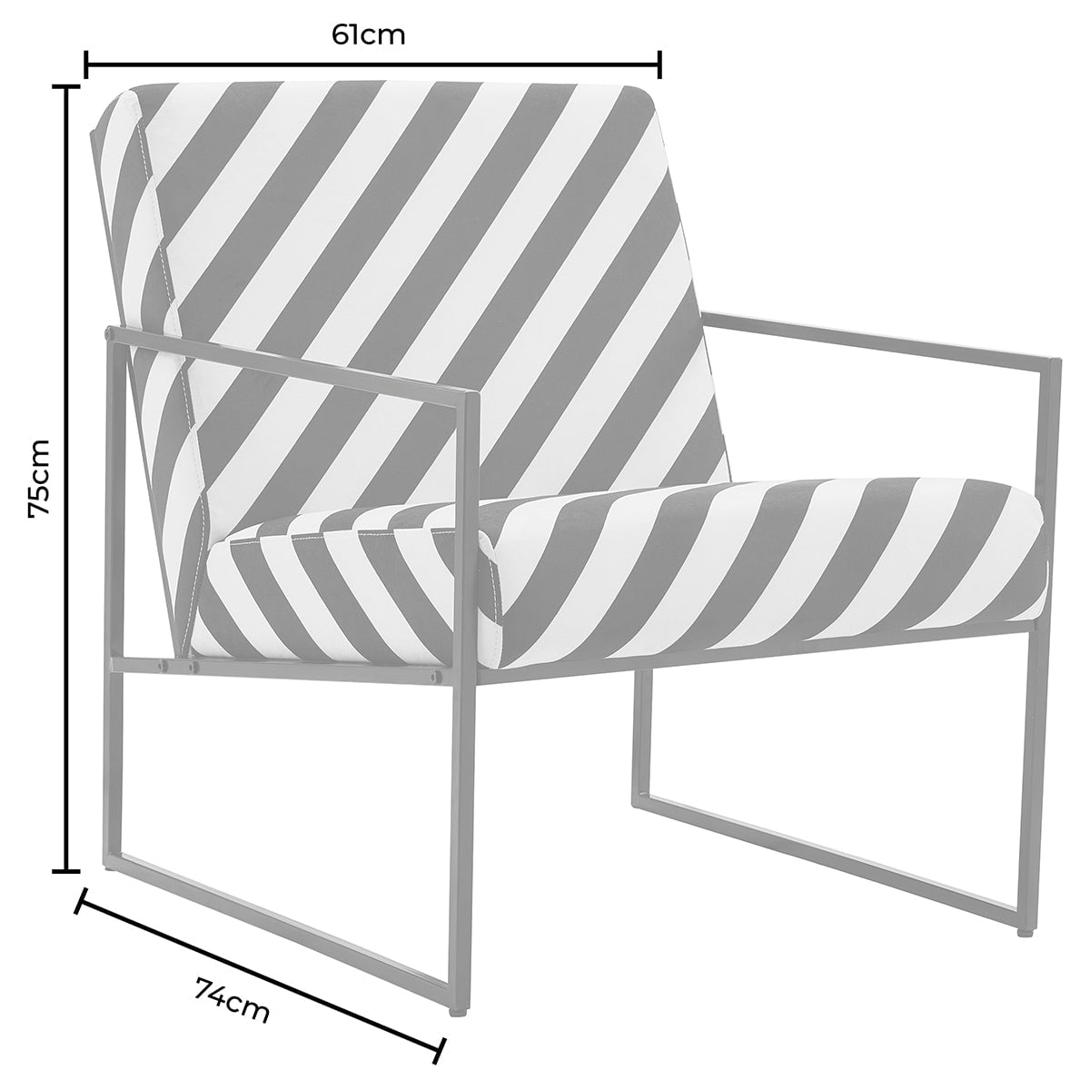 Rae Accent Chair - Charcoal