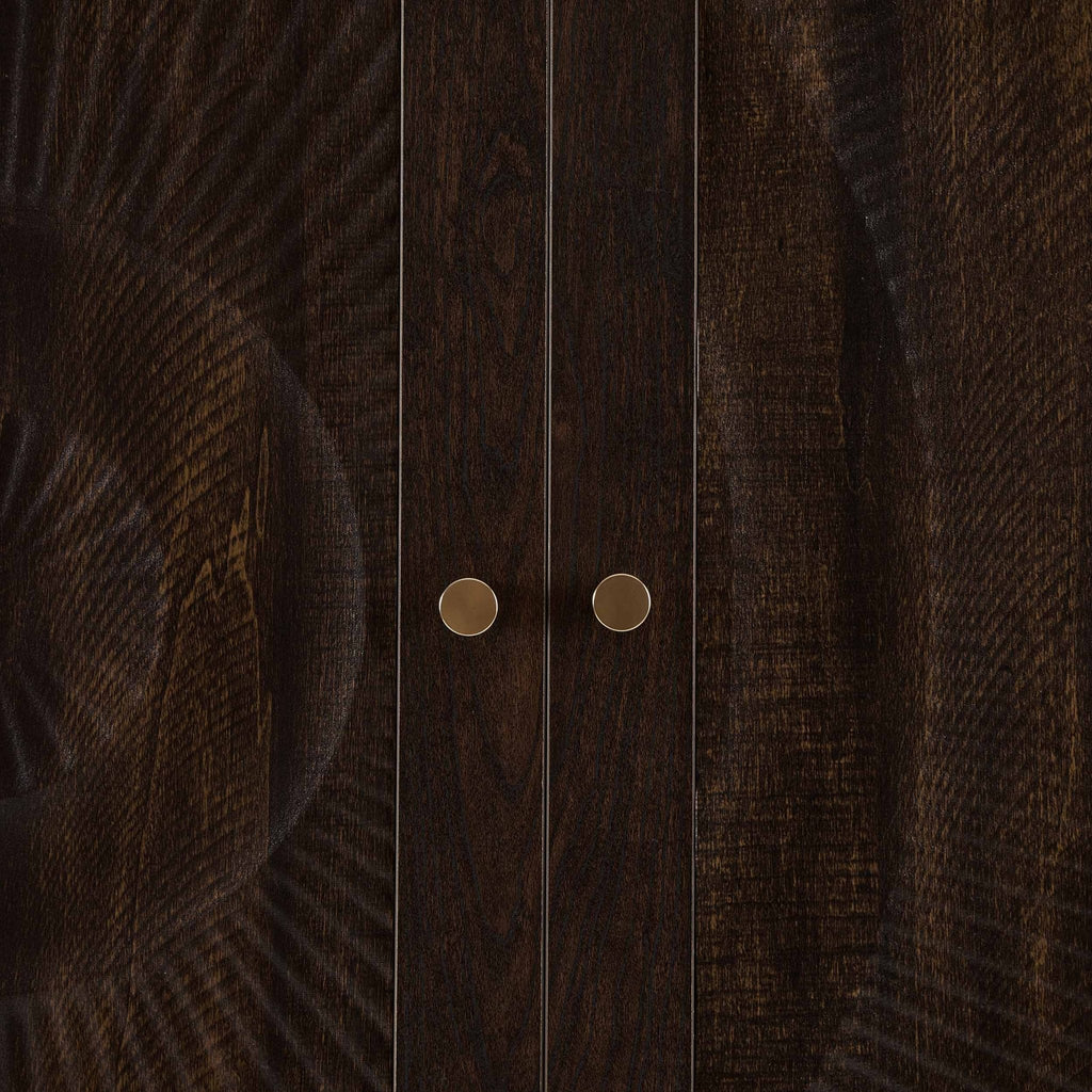 Raven Rattan 3 Door Wardrobe with Drawers - Walnut