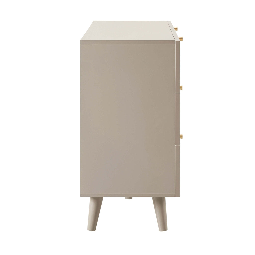 Raven Rattan 6 Drawer Chest - Taupe