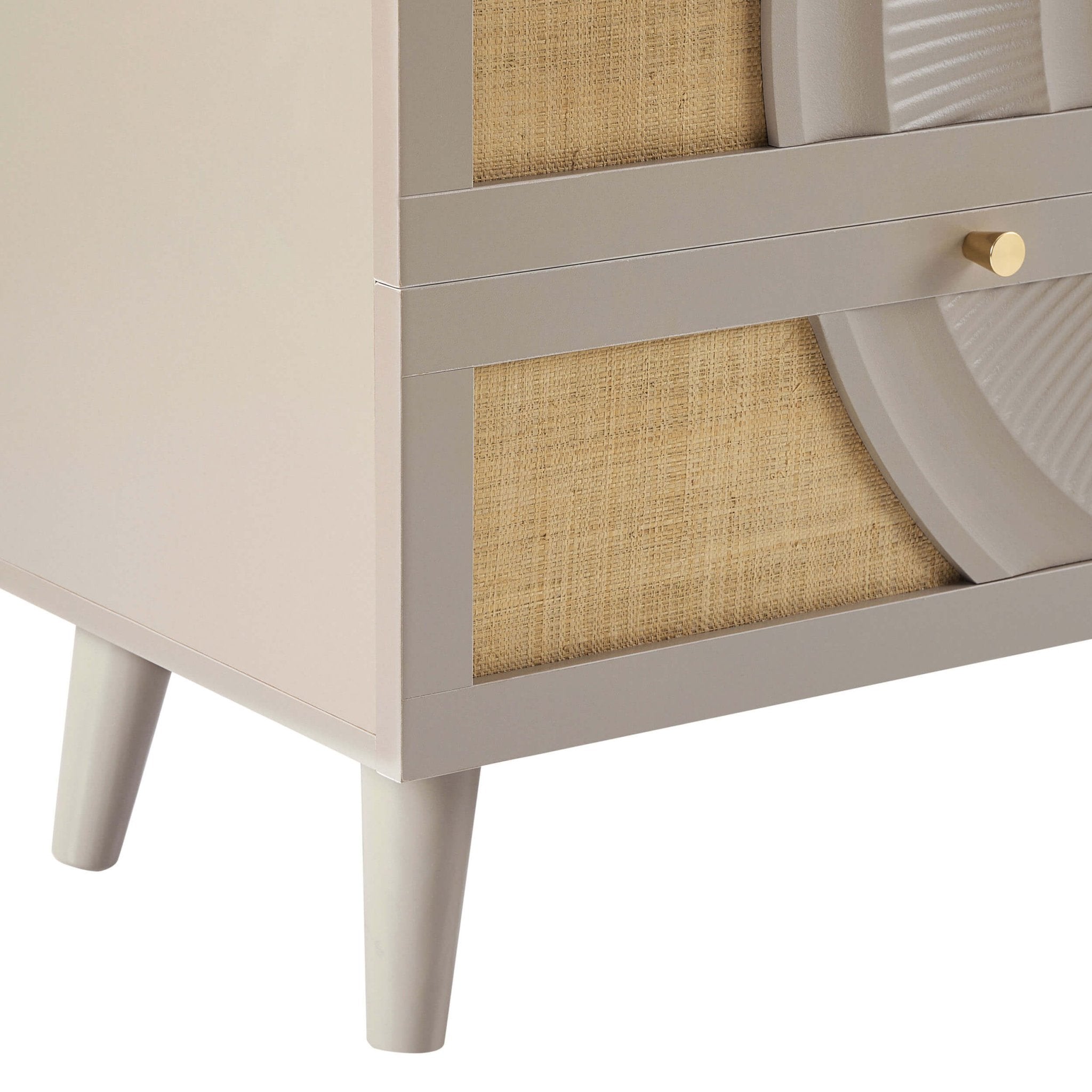 Raven Rattan 6 Drawer Chest - Taupe