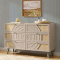 Raven Rattan 6 Drawer Chest - Taupe