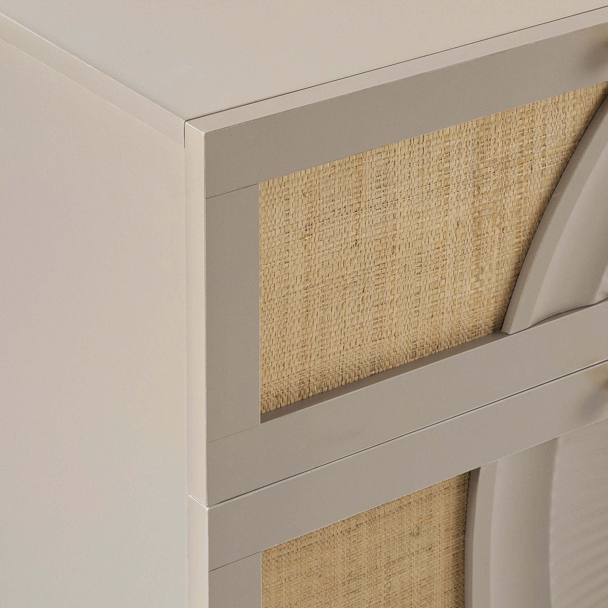 Raven Rattan 6 Drawer Chest - Taupe
