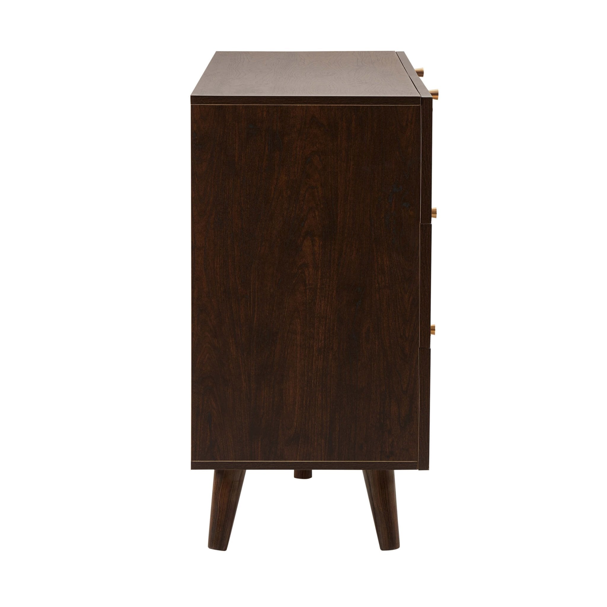 Raven Rattan 6 Drawer Chest - Walnut