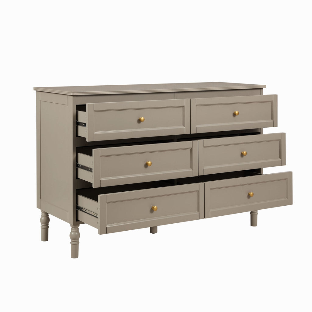 Ruby 6 Drawer Chest - Taupe