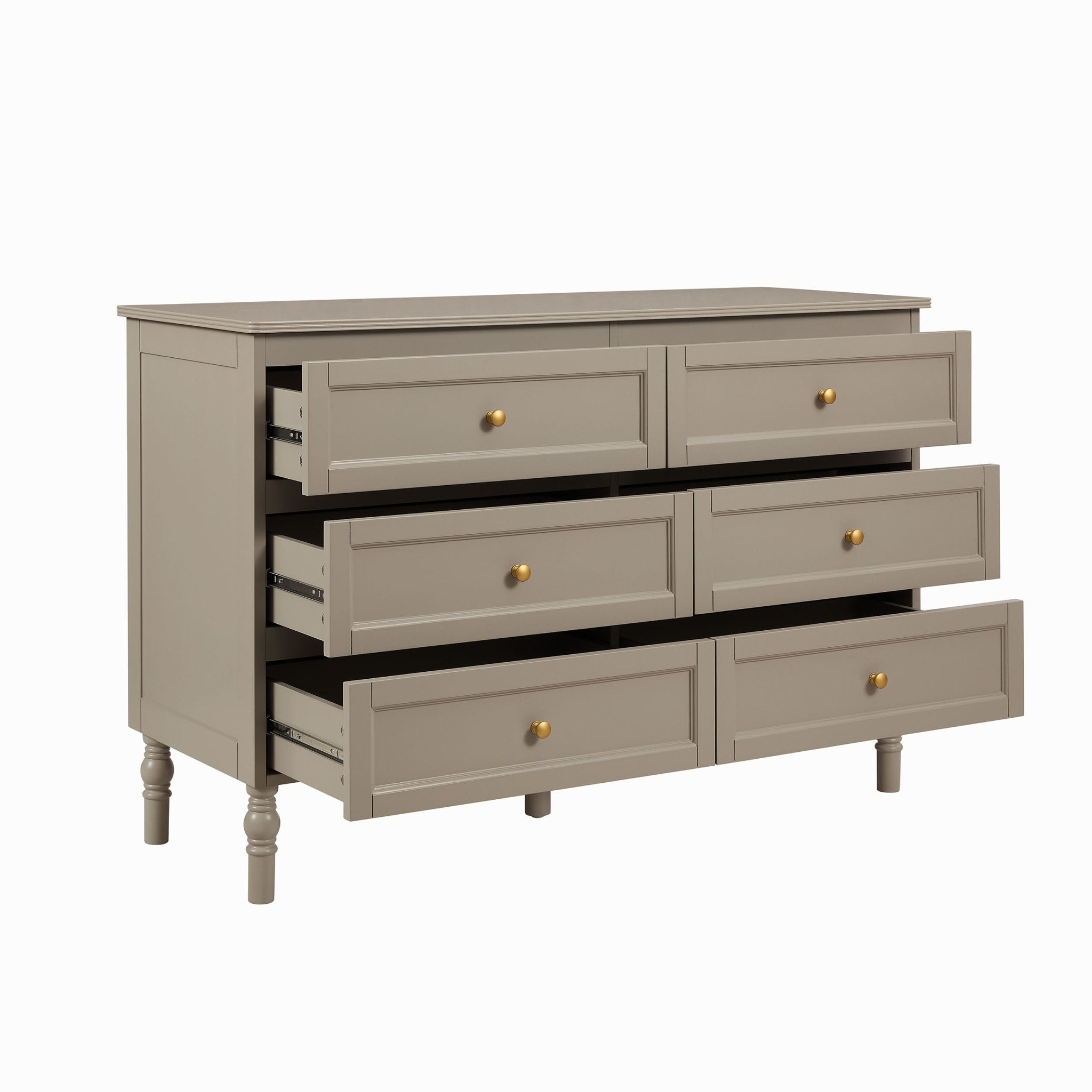 Ruby 6 Drawer Chest - Taupe
