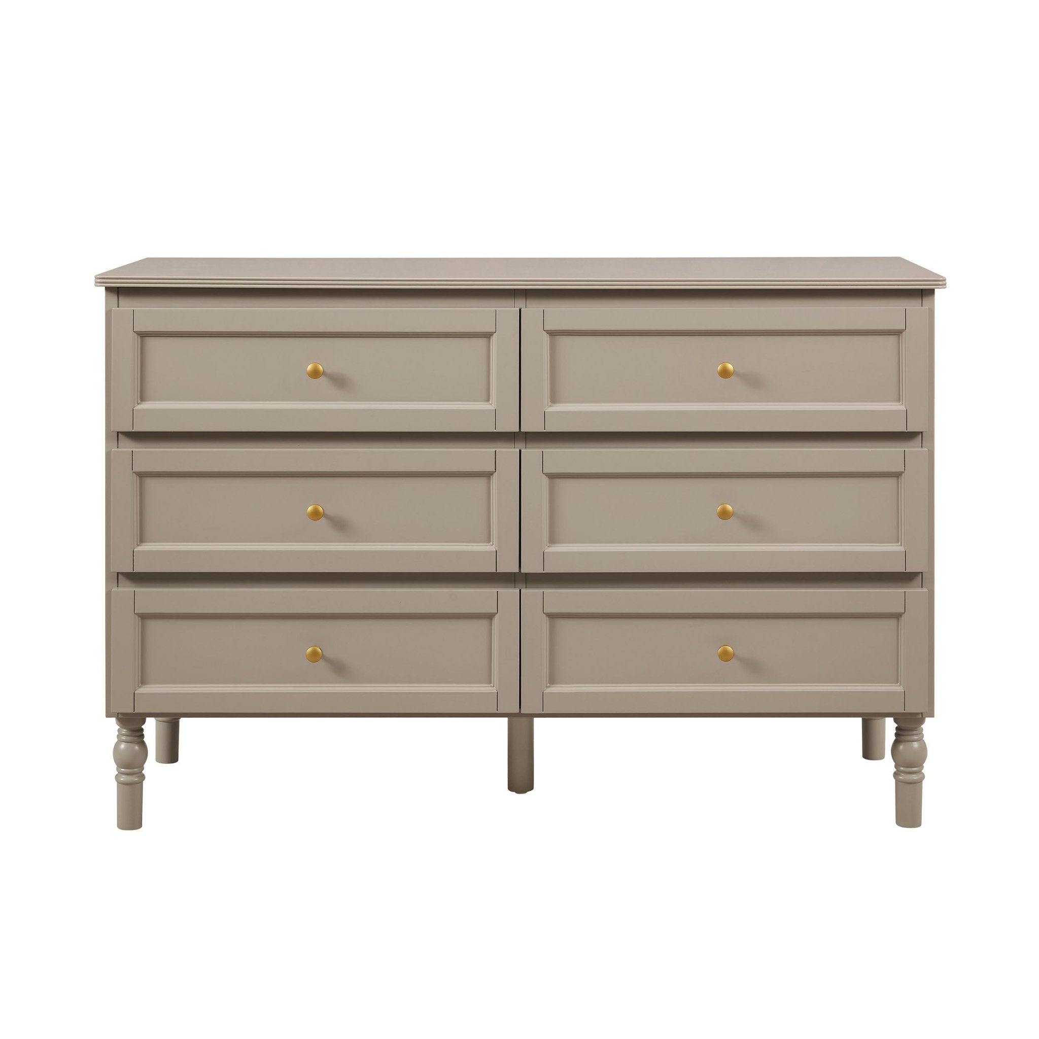 Ruby 6 Drawer Chest - Taupe