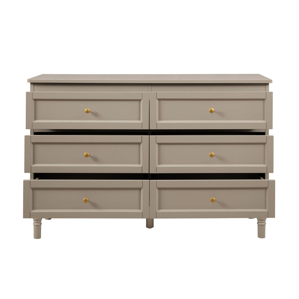 Ruby 6 Drawer Chest - Taupe