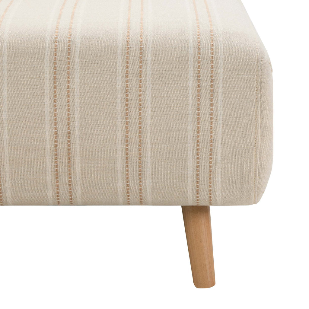 Seattle Double Click Clack Sofa Bed - Natural Stitched Stripe