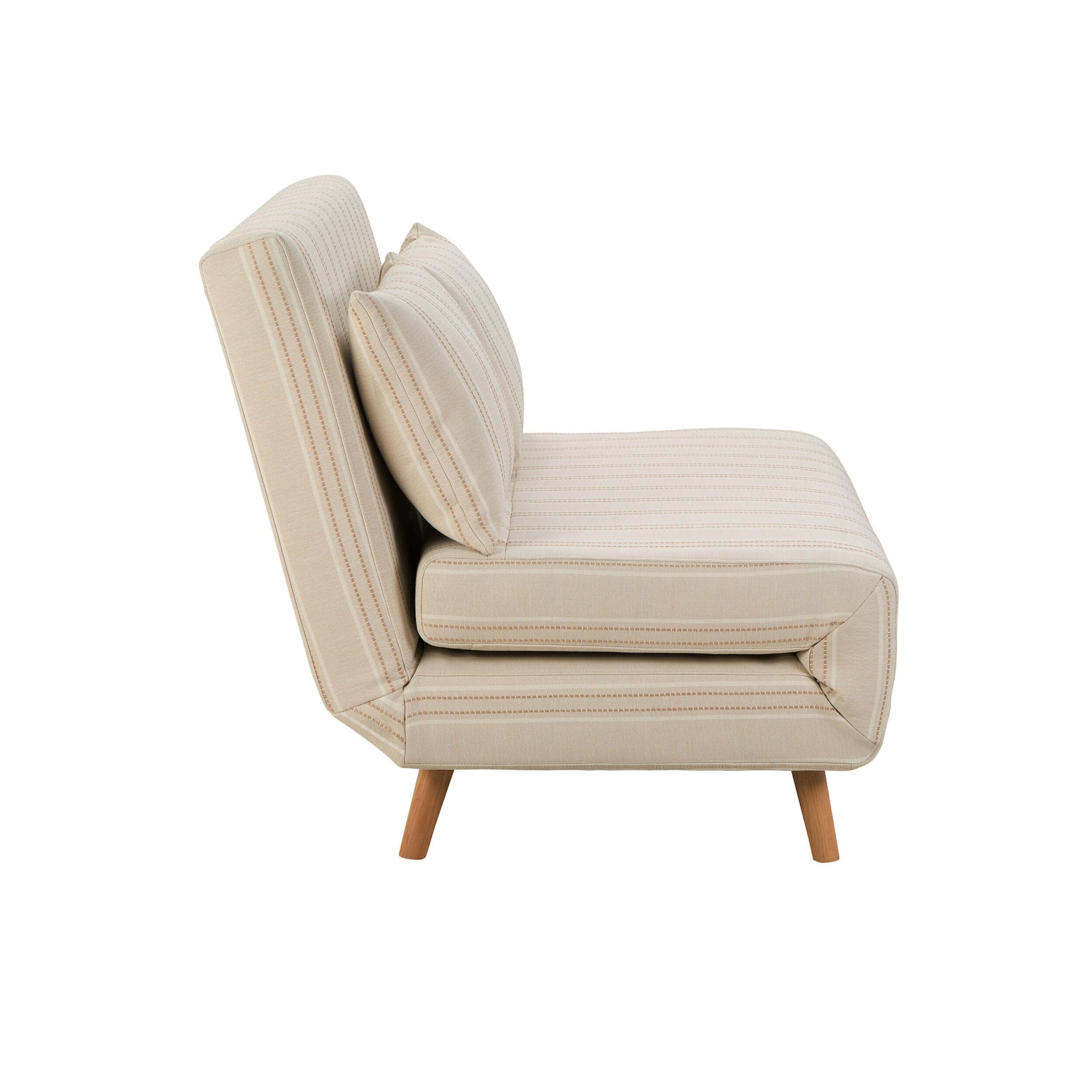 Seattle Double Click Clack Sofa Bed - Natural Stitched Stripe