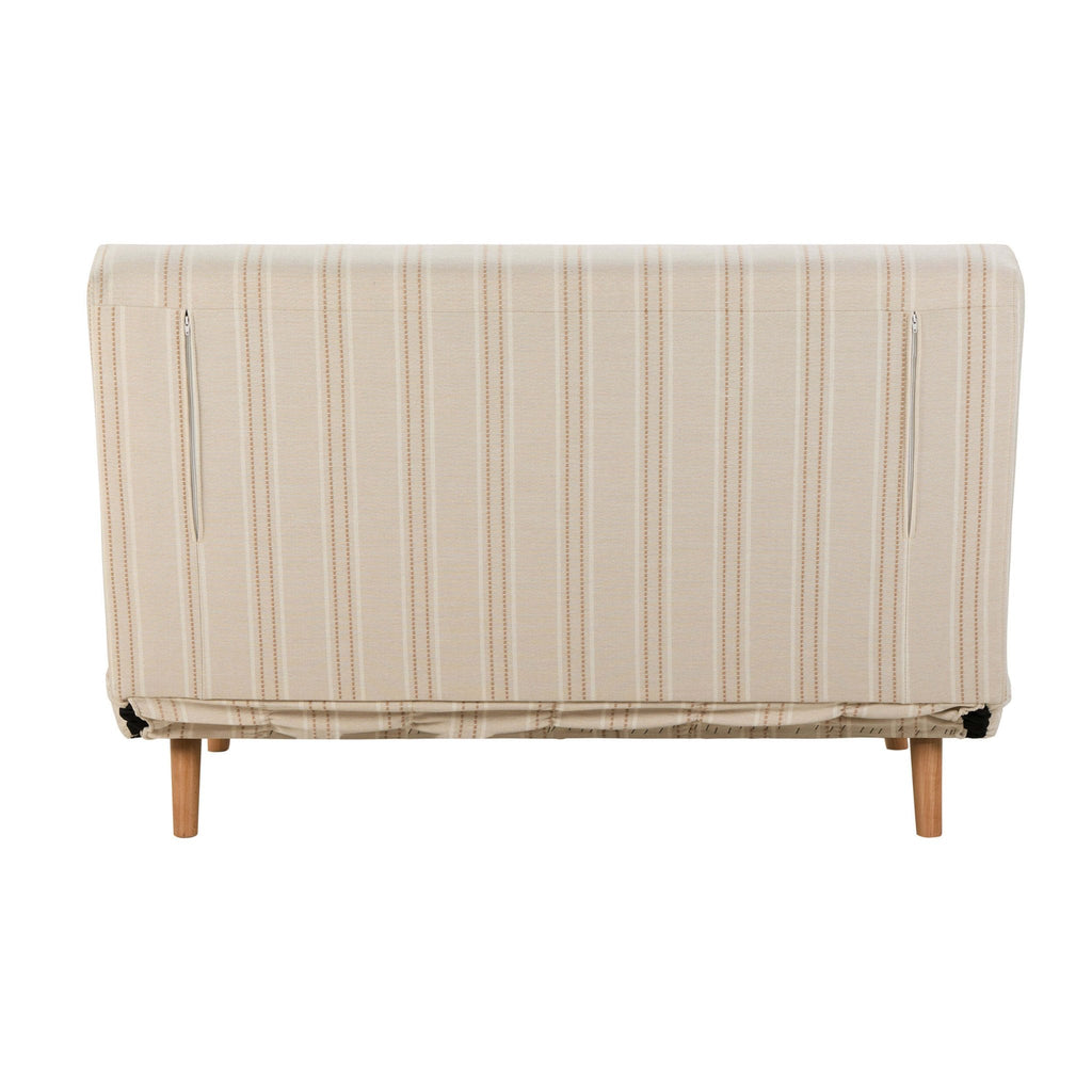 Seattle Double Click Clack Sofa Bed - Natural Stitched Stripe