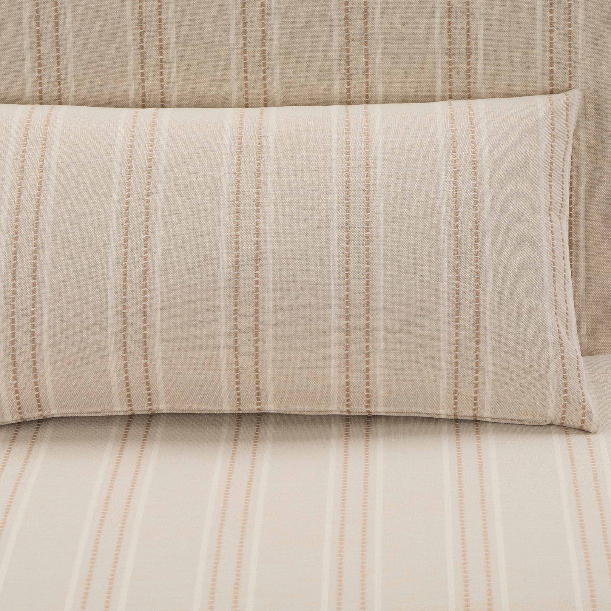 Seattle Double Click Clack Sofa Bed - Natural Stitched Stripe