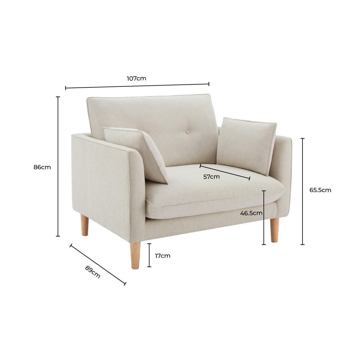 Shoreditch Loveseat - Natural