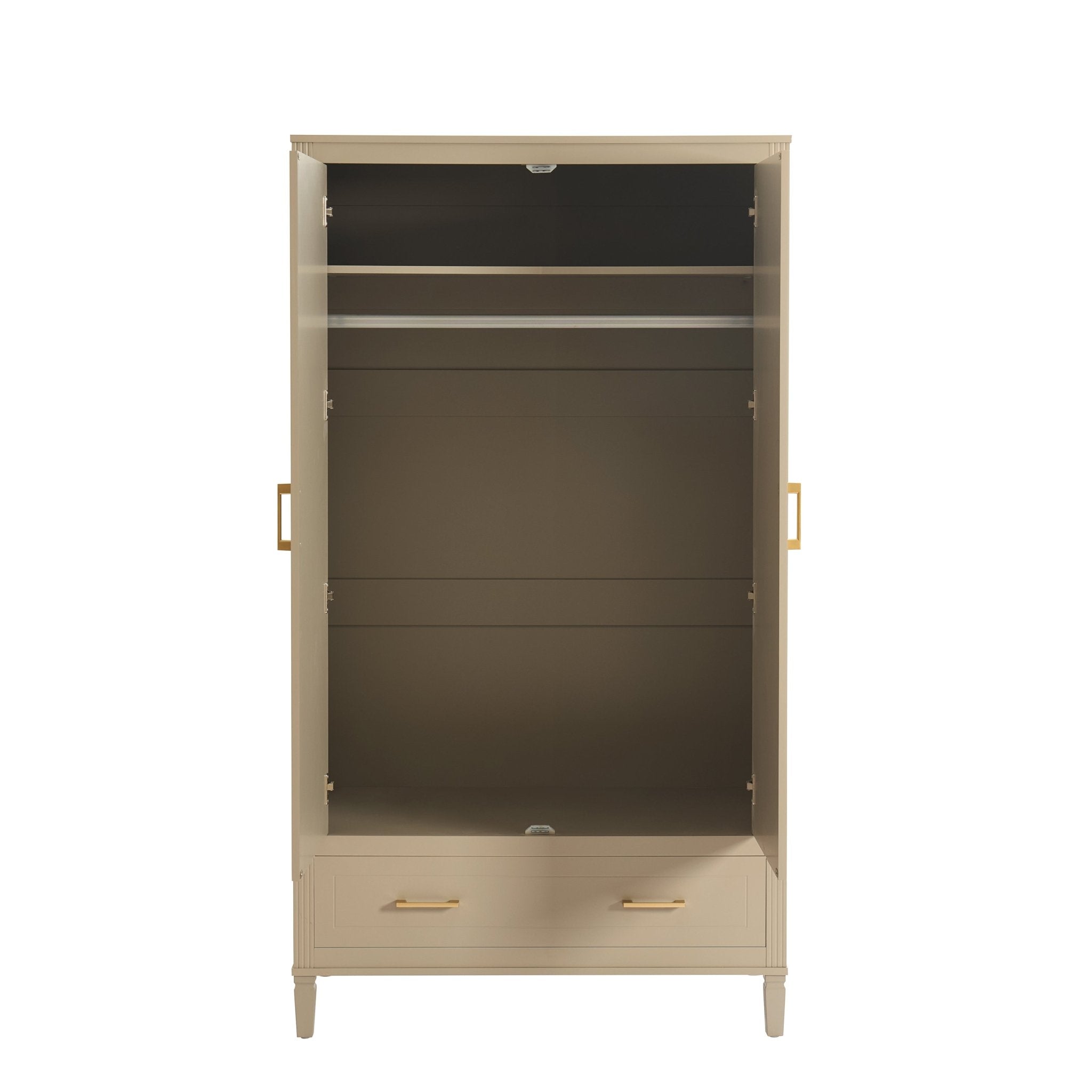 Sienna 2 Door Wardrobe with Drawer - Taupe