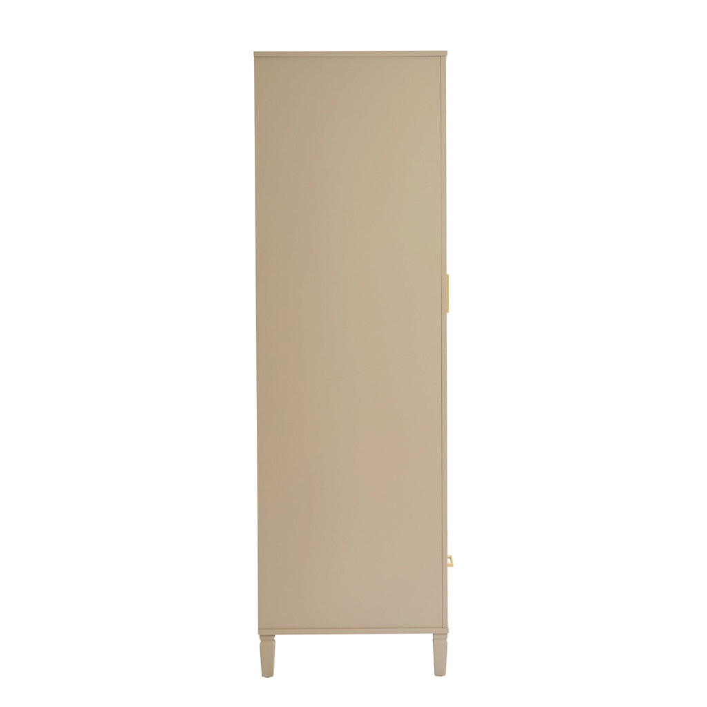 Sienna 2 Door Wardrobe with Drawer - Taupe