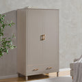 Sienna 2 Door Wardrobe with Drawer - Taupe