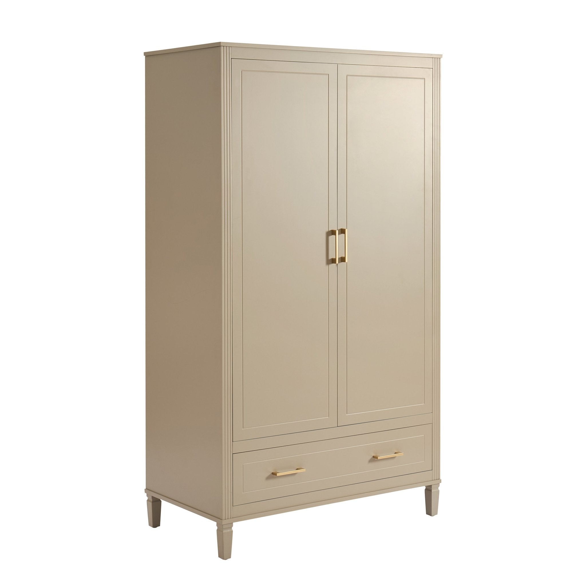 Sienna 2 Door Wardrobe with Drawer - Taupe