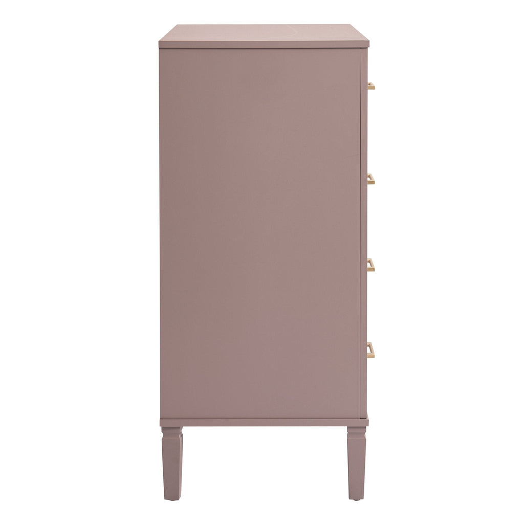 Sienna 5 Drawer Chest - Dusty Mauve