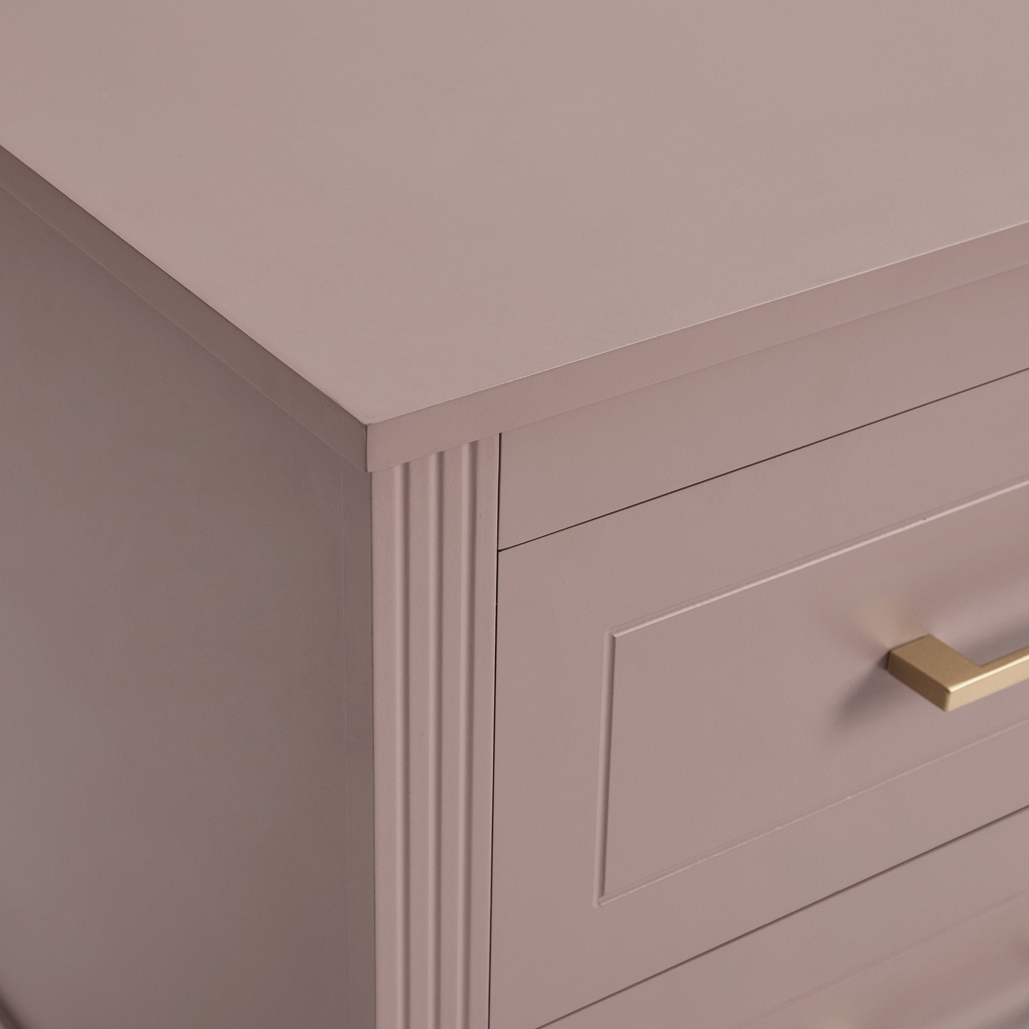 Sienna 5 Drawer Chest - Dusty Mauve