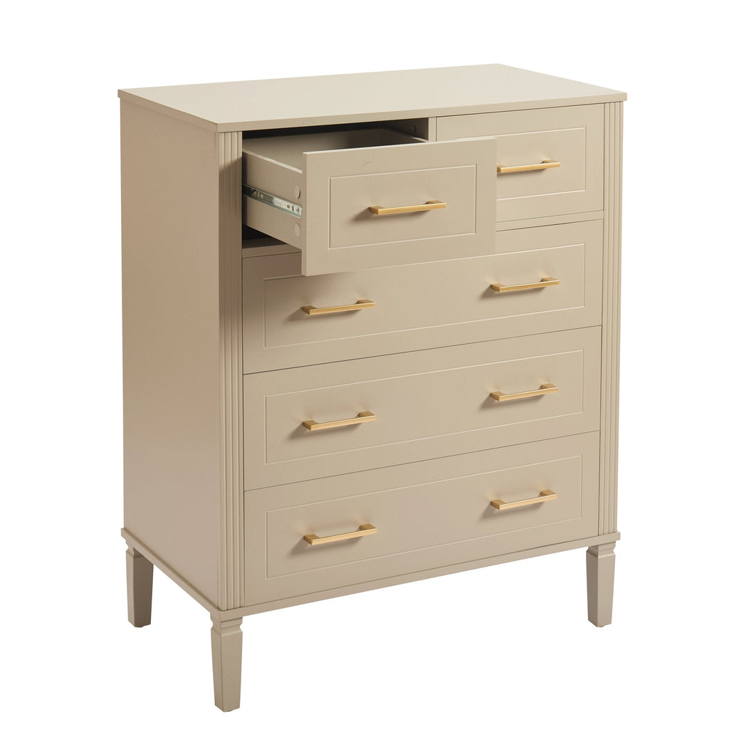 Sienna 5 Drawer Chest - Taupe