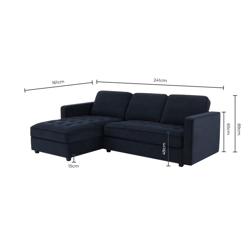 Sloane Left Hand Storage Chaise Sofa - Olive