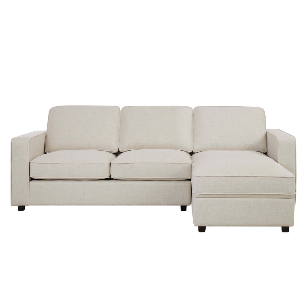 Soho Right Hand Storage Chaise Sofa - Beige