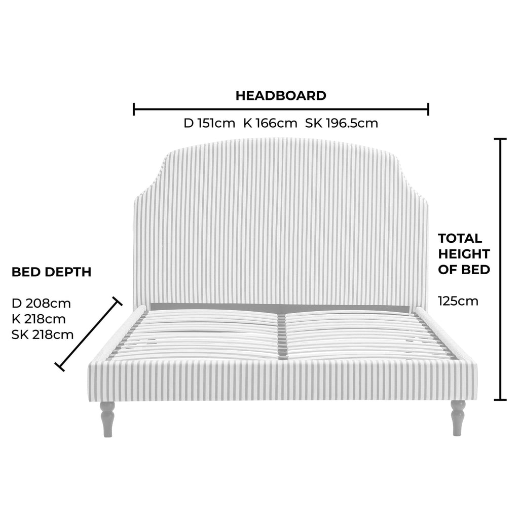 Surrey Bed Frame - Chocolate Stripe