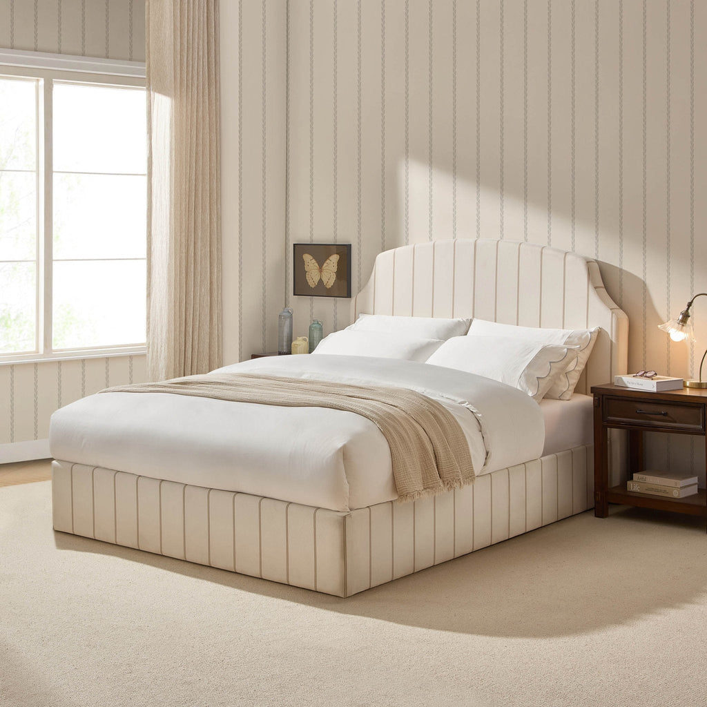 Surrey Ottoman Storage Bed - Thin Stripe