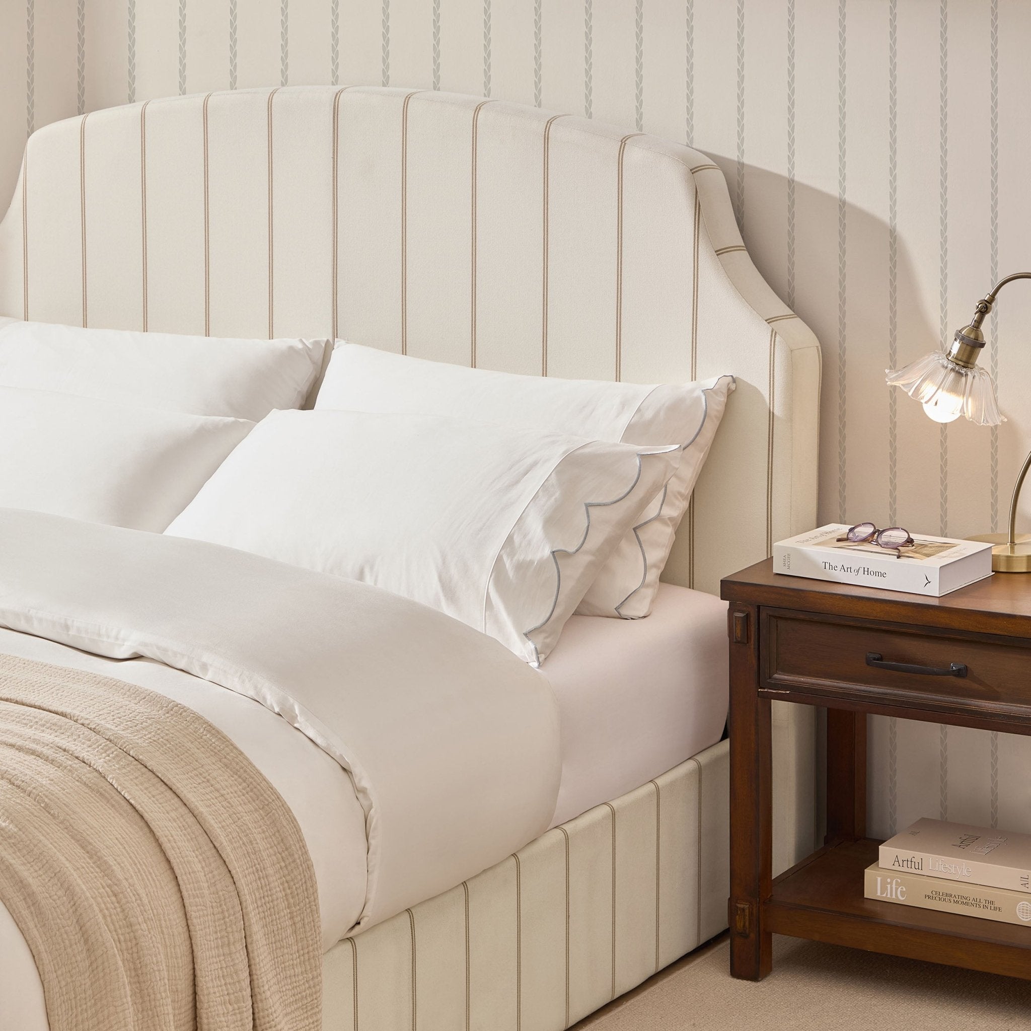 Surrey Ottoman Storage Bed - Thin Stripe