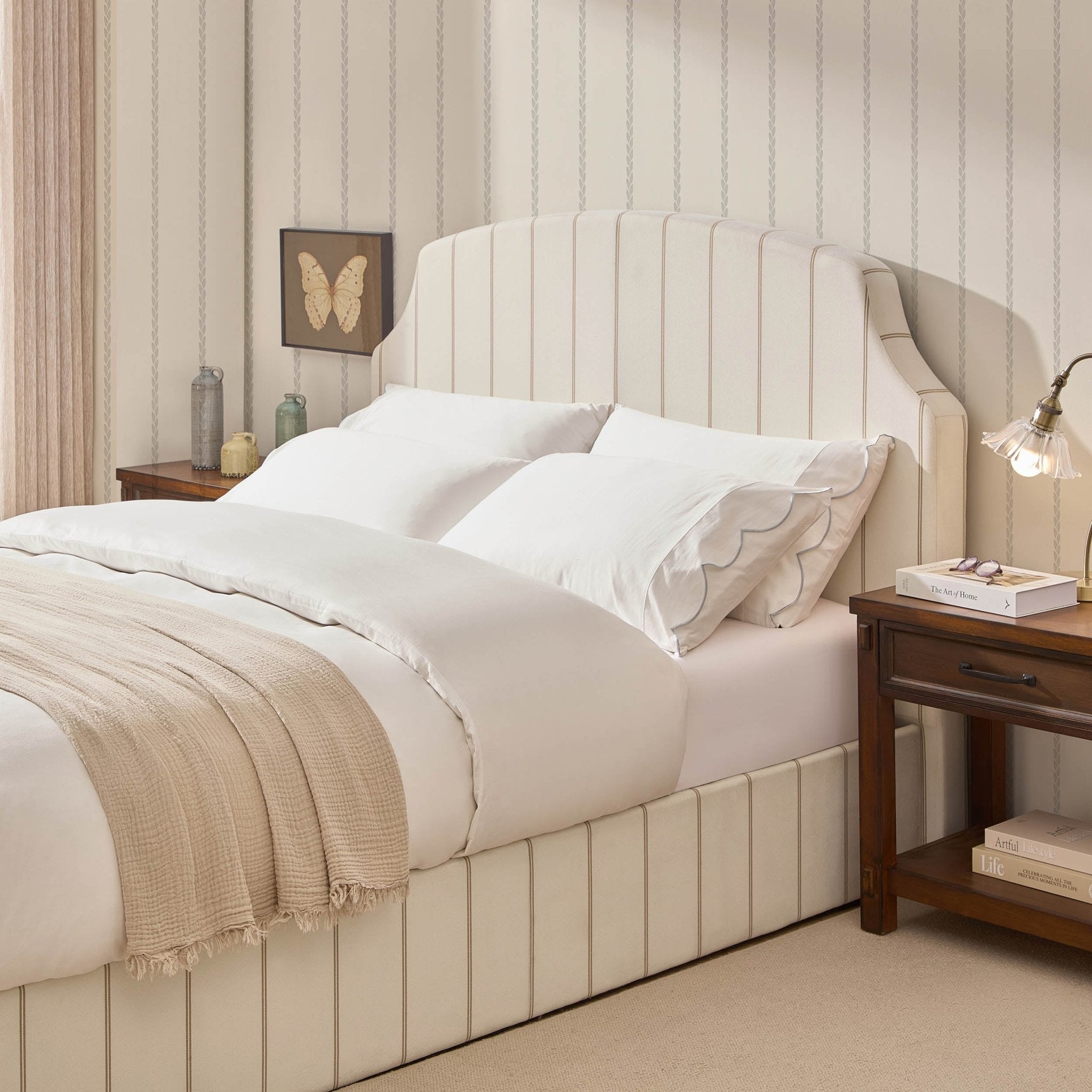 Surrey Ottoman Storage Bed - Thin Stripe