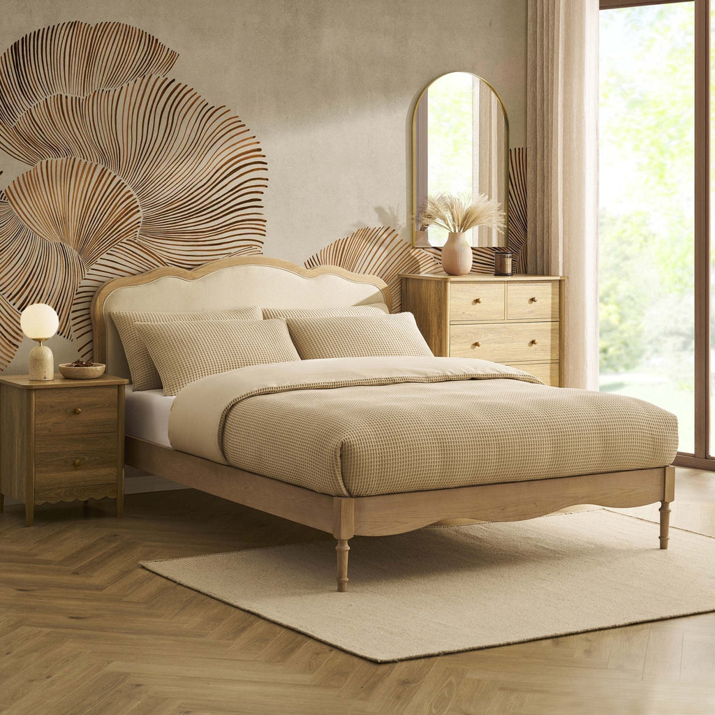 Versaille Bed Frame - Cream Linen