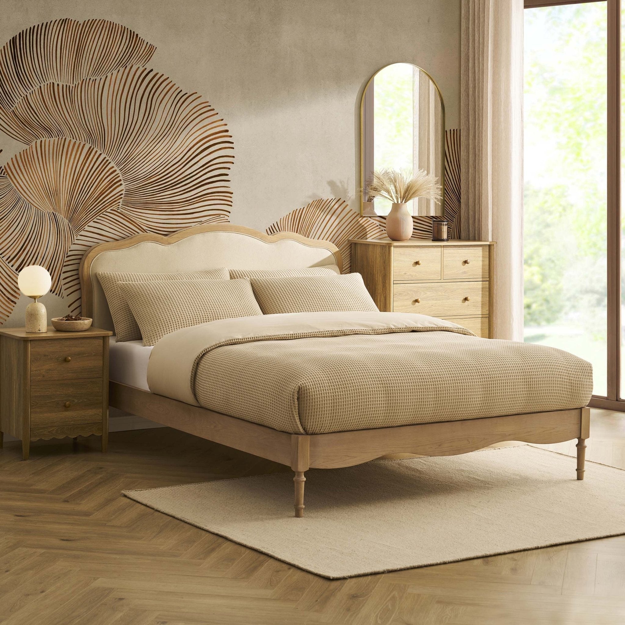 Versaille Bed Frame - Cream Linen