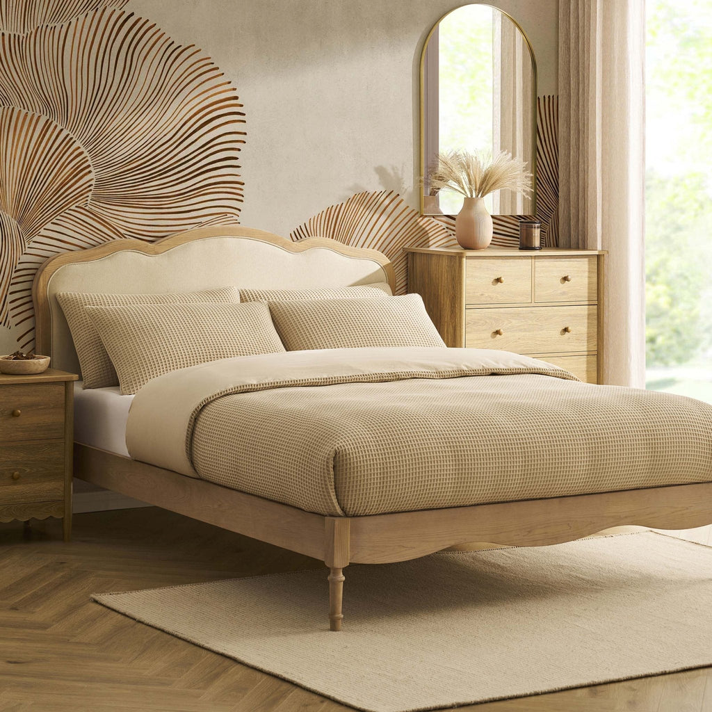 Versaille Bed Frame - Cream Linen