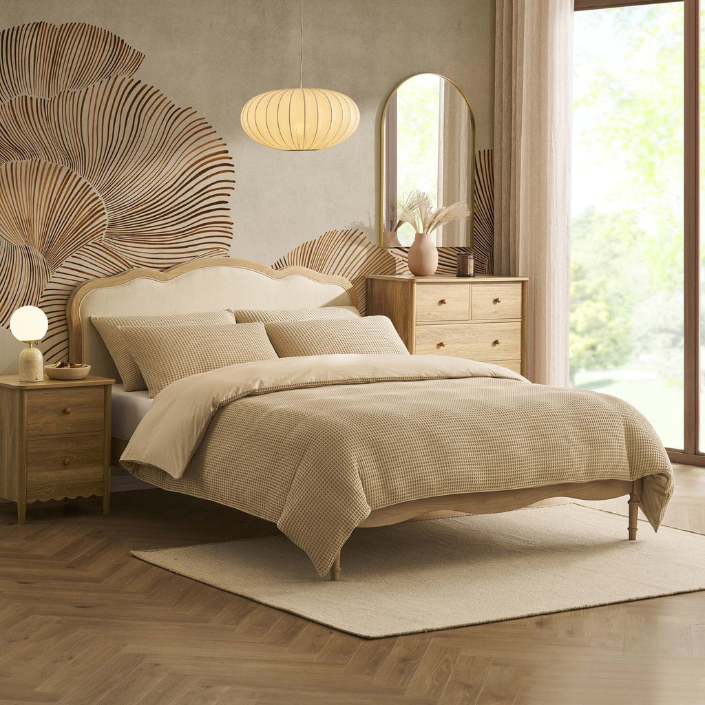 Versaille Bed Frame - Cream Linen