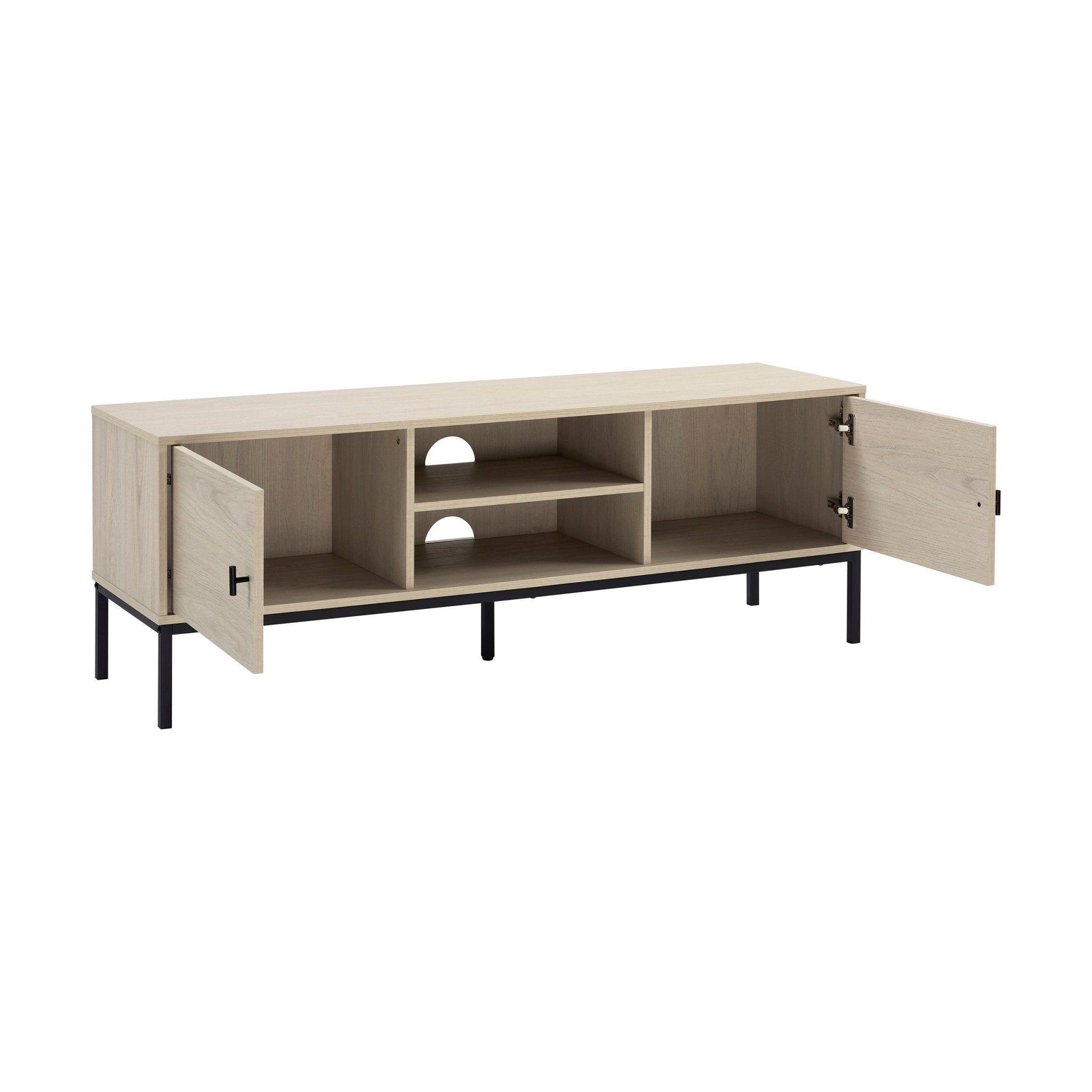 Willow 140cm TV Unit for TVs up to 60" - Light Wood