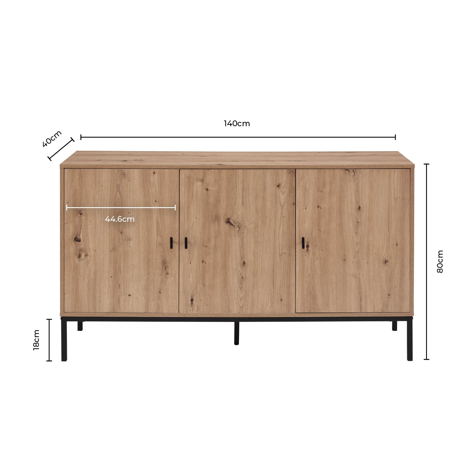 Willow Large Sideboard - Oak Effect